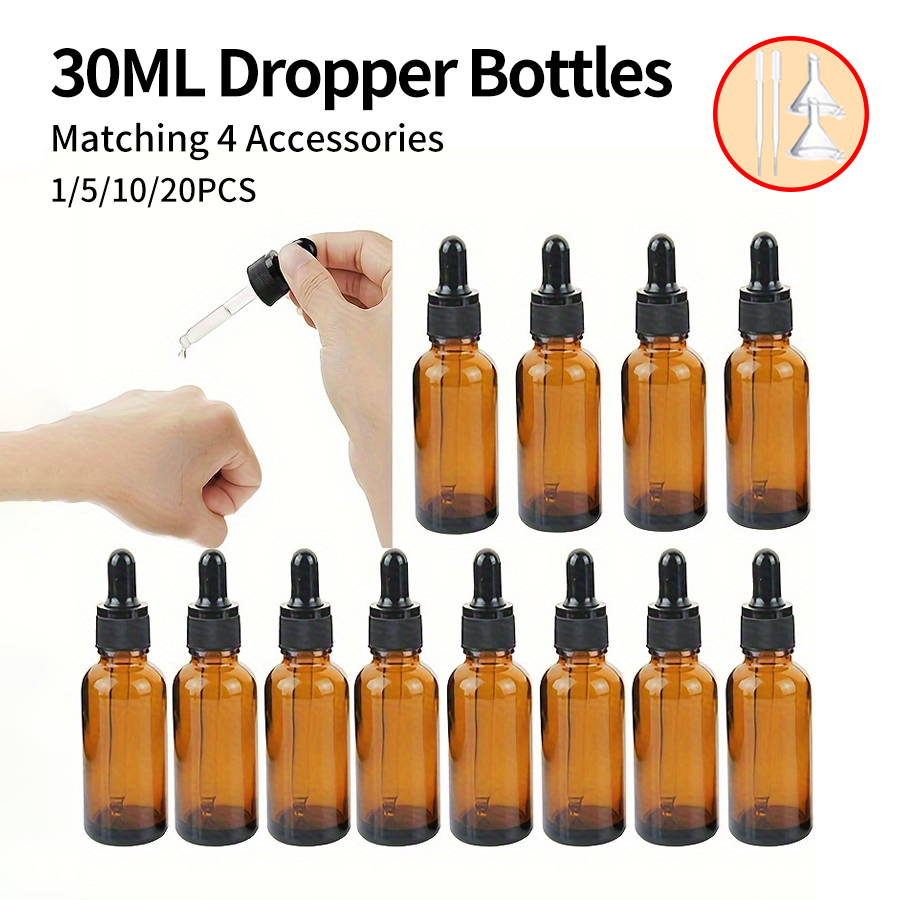 Juice Bottle Dropper - 5/10/20개 + 액세서리 4개 리필 가능한