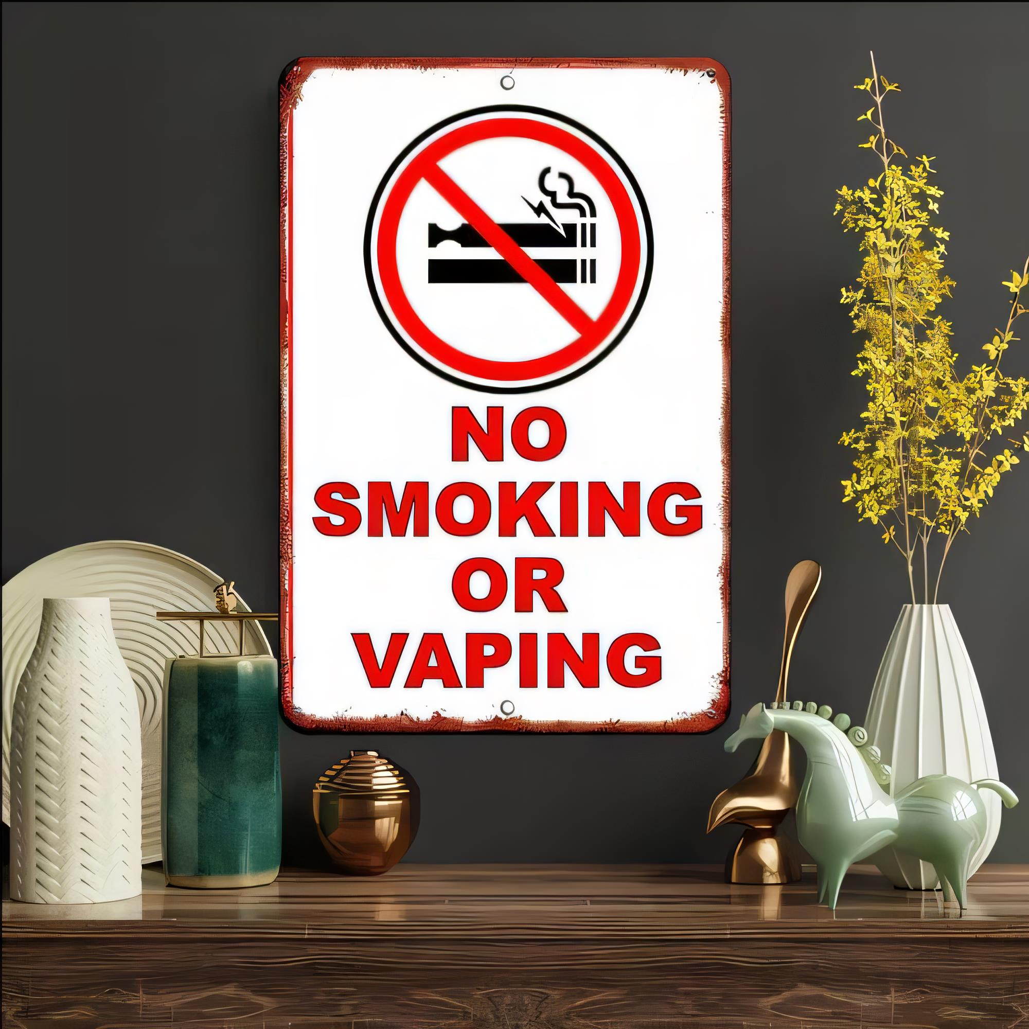 Vaping Area - 금속 벽 장식 레트로 스타일 금속