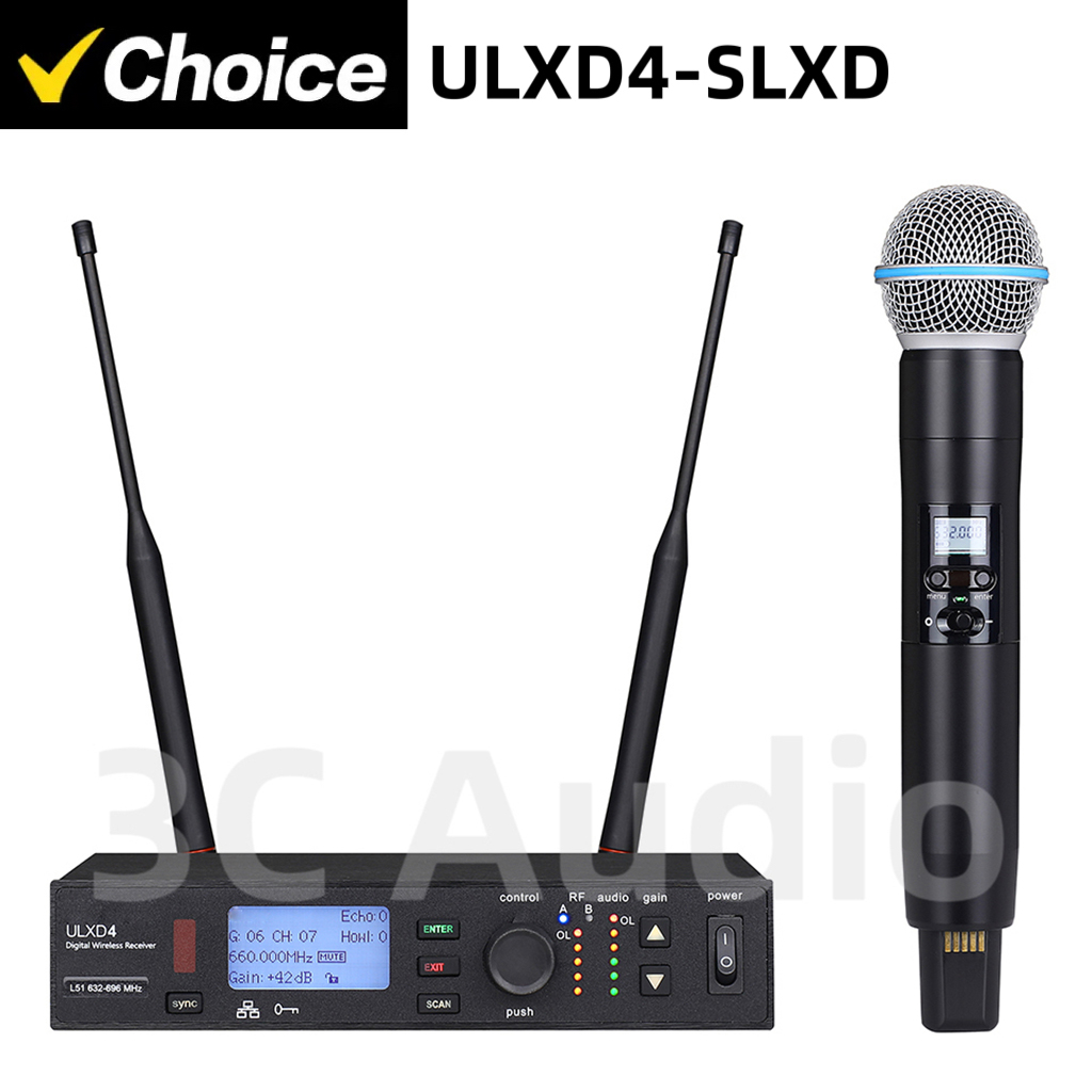 Shure Mic Sm58 - ULXD4-SLXD 500/600MHz 전문 무선 마이크 단일