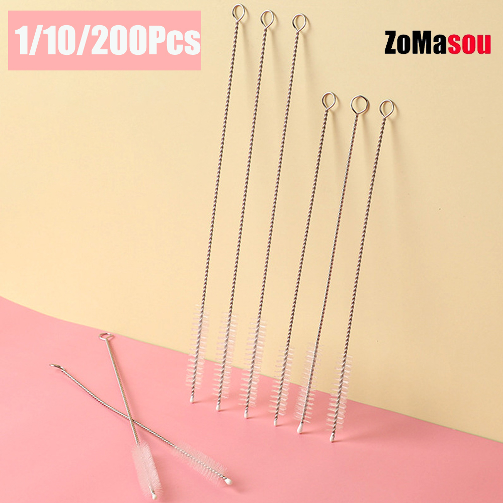 1-200Pcs 스테인레스 스틸 밀짚 청소 브러시 ​​ - Weed Vaping Accessories 리뷰 및 가격