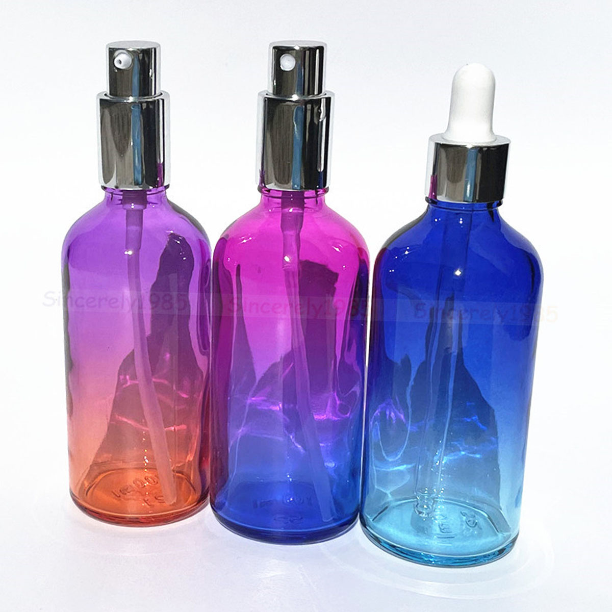 1X 3x 100ml 그라데이션 컬러 유리병(실버 향수 - Juice Bottle Dropper 리뷰 및 가격